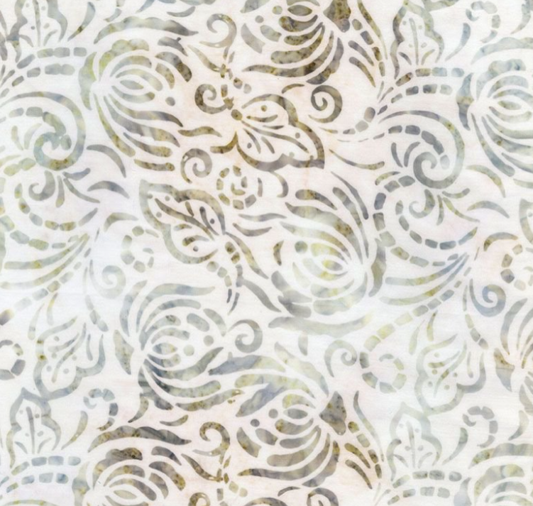 Stamped Flowers Tonga Batik TONGA-B1765 SLATE