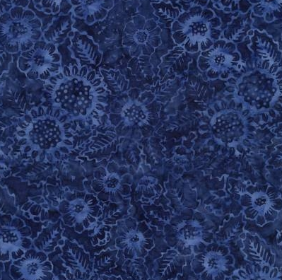 Denim Floral Tonga Batik TONGA-B3321 DENIM