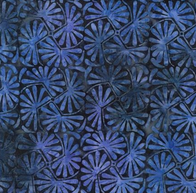 Chestnut Leaves Tonga Batik TONGA-B3277 INDIGO
