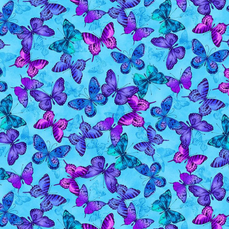 Flying Butterflies BUG-CD3388 BLUE