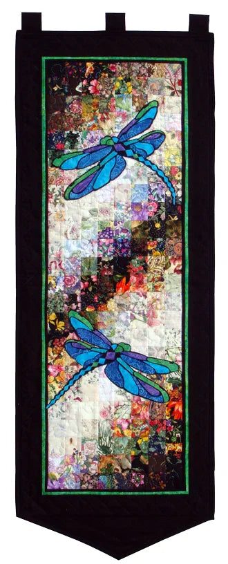 Stained Glass Dragonflies Quilt Kit WHIM-211