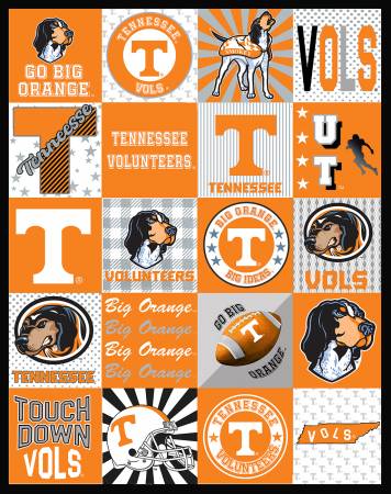 Ncaa-Tennessee Collegiate T-Shirt Minky Panel 60in x 60in