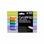 Graffiti 6 PC Pastel Fabric Markers