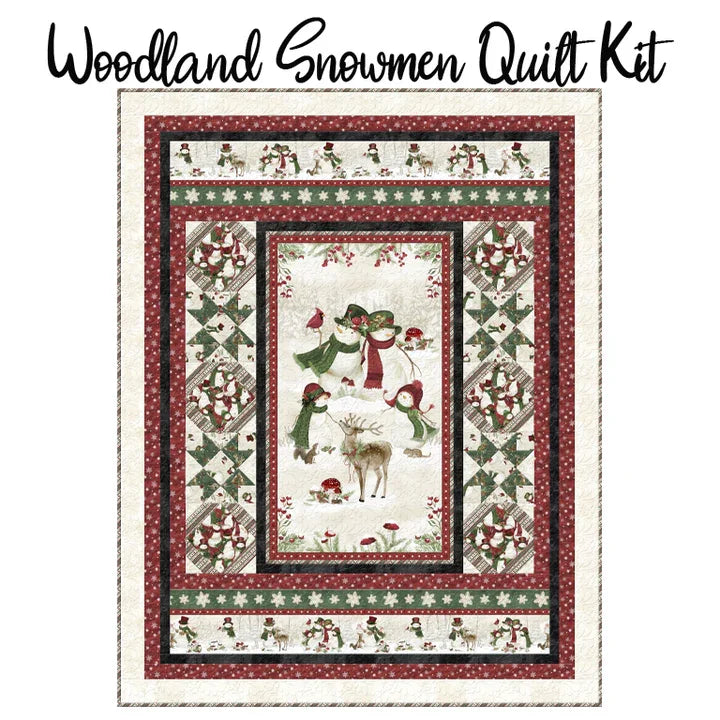 Woodland Snowman Quilt Kit 61" x 78"