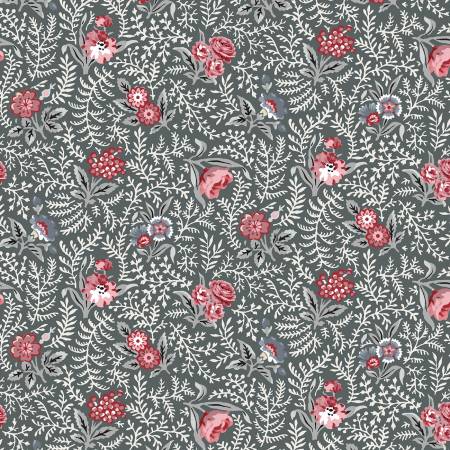 Dark Gray Audrey Packed Floral