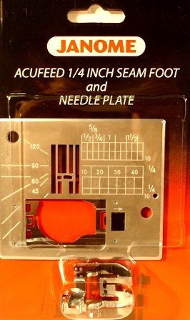 Acufeed 1/4" Seam foot And Needle Plate