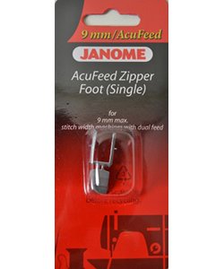 Fooページ AcuFeed Zipper foot (single) 9 mm/ AcuFeed – Beckie's Sewing