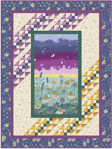 Bee Haven Diagonal Tracks Quilt Kit 56" x 75"