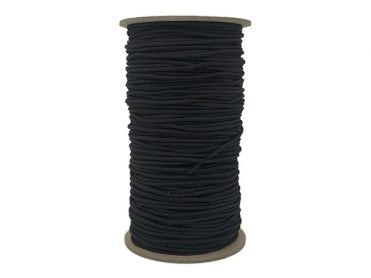 Black Tubular Elastic, 3/32 inch Bungee