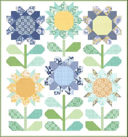 Sunflowers in my Heart Quilting Kit 53" x 57"