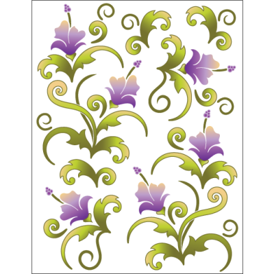 Blossoms- Violet Decorative Decals