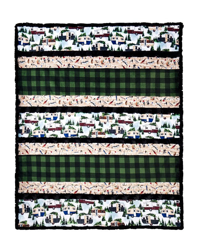 Happy Camper Crazy 8 Cuddle Kit 58" X 68" Shannon Fabrics