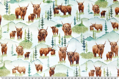 Snow The Highland Digital Cuddle Shannon Fabrics