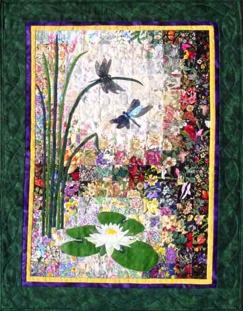 Dragonflies & Lilypads” Watercolor Quilt Kit