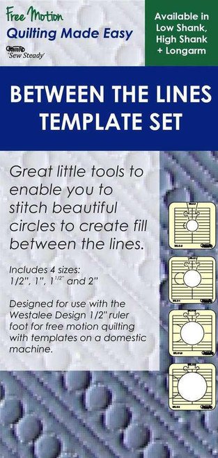 Westalee Between the Lines Circles set of 5 Templates .25 - .5 - 1" - 1.5" - 2"