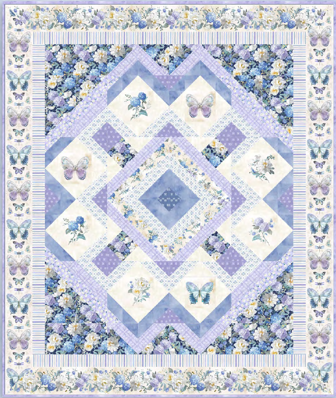 Morning Blooms Quilt Kit 53 x 63