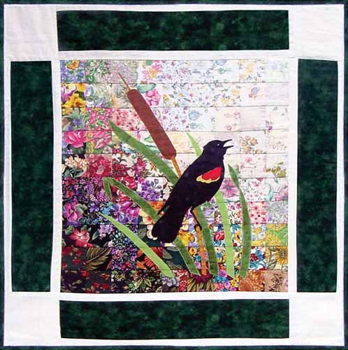Red- Winged Blackbird- Rachel's Bird Garden Block 10 WHIM-104