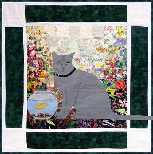 Smokey- Russian Blue Cat Rachel's Cat Garden Block 11 WHIM-151