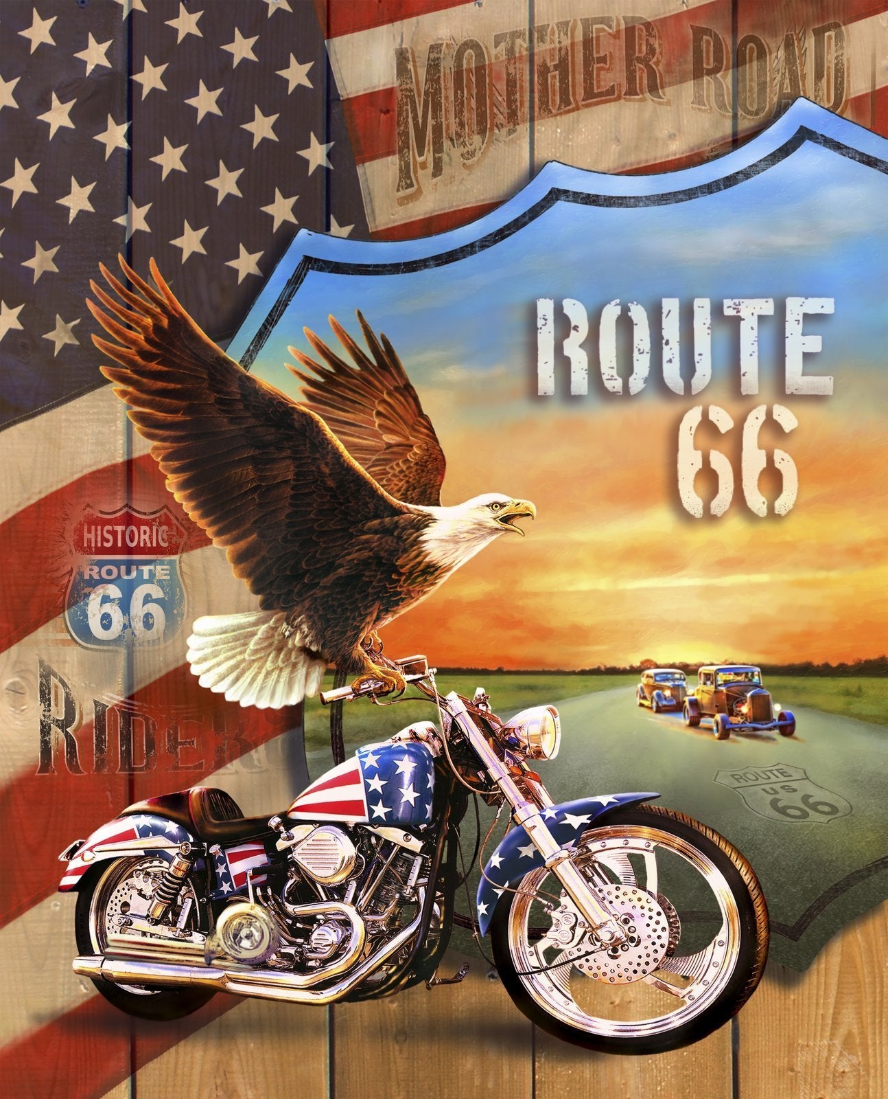 Route 66 Freedom Ride Panel 36x44