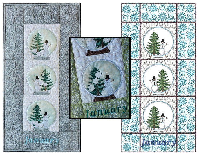 Snow Globe Wall Hanging 2 day in the hoop embroidery class (January 2nd&3rd 2026)