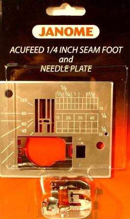 Janome Acufeed 1/4" Seam Foot And Needle Plate