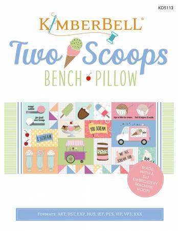 Two Scoops Bench PillowCD Embroidery